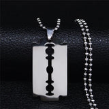 "Edge of Boldness" Razor Blade Pendant Necklace