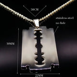 "Edge of Boldness" Razor Blade Pendant Necklace