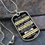 "To My Son" Journey Dog Tag Necklace