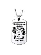 "Brotherhood Strength" Dog Tag Necklace