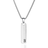 "Initial Elegance" Bar Pendant Necklace