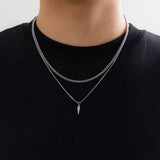 "Urban Edge" Layered Chain Necklace