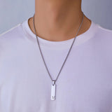 "Initial Elegance" Bar Pendant Necklace