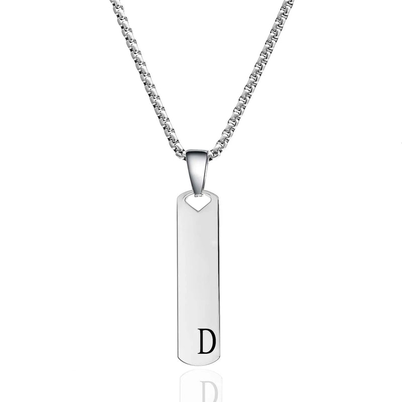 "Initial Elegance" Bar Pendant Necklace