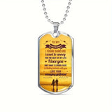 "To My Boyfriend" Playful Love Dog Tag Necklace