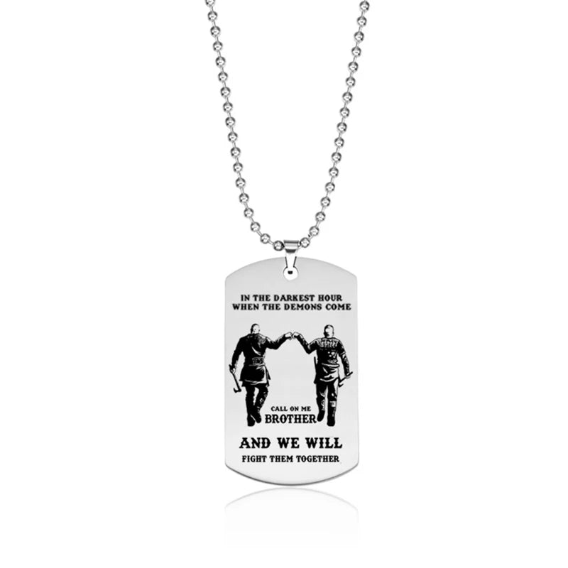 "Brotherhood Strength" Dog Tag Necklace