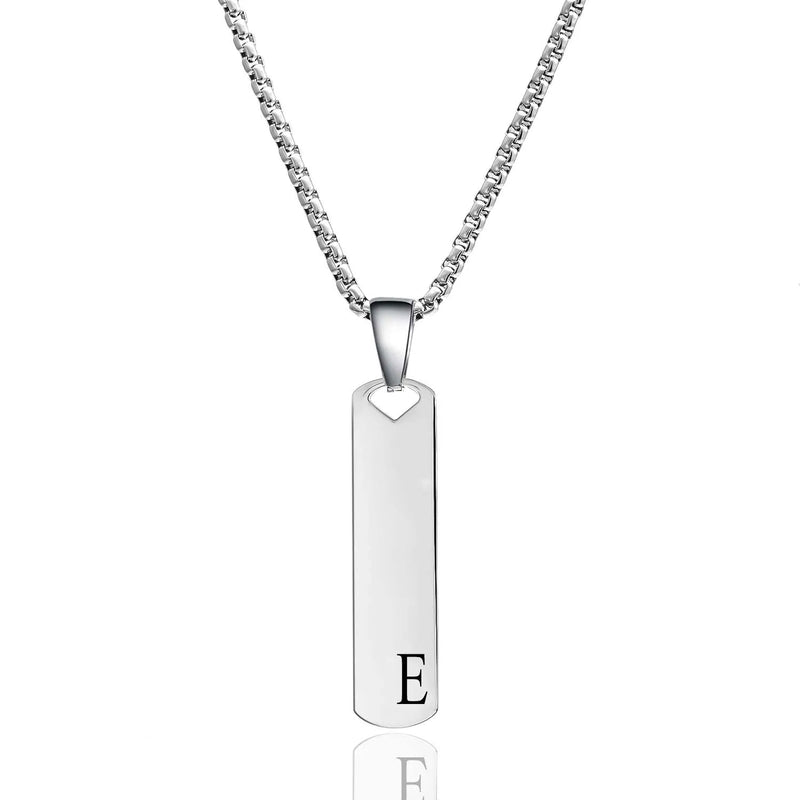 "Initial Elegance" Bar Pendant Necklace