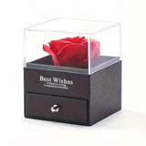 Mother of the Groom Infinity Heart Necklace & Preserved Rose Gift Set