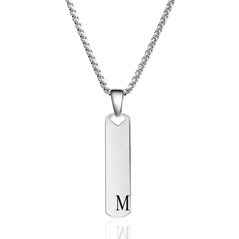 "Initial Elegance" Bar Pendant Necklace