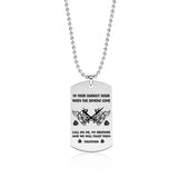 "Brotherhood Strength" Dog Tag Necklace