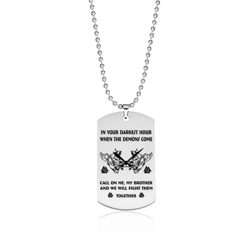 "Brotherhood Strength" Dog Tag Necklace