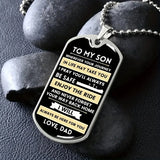 "To My Son" Journey Dog Tag Necklace