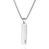 "Initial Elegance" Bar Pendant Necklace