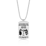 "Brotherhood Strength" Dog Tag Necklace