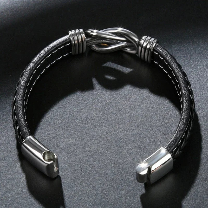 "Believe in Yourself" Braided Leather Bracelet