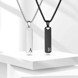 "Initial Elegance" Bar Pendant Necklace