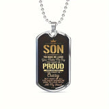 "To My Son" Dog Tag Necklace